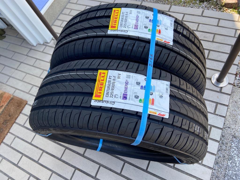 送料含未使用2本 ピレリCINTURATO P7 225/45R18ランフラット PIRELLI 225/45R18 ピレリ CintuRato P7 ランフラット タイヤ