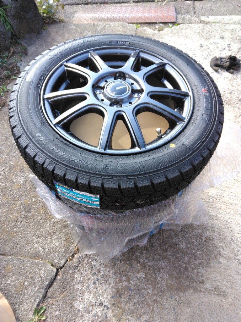 グッドイヤー 155/65R14 スタッドレスタイヤホイールおまかせ