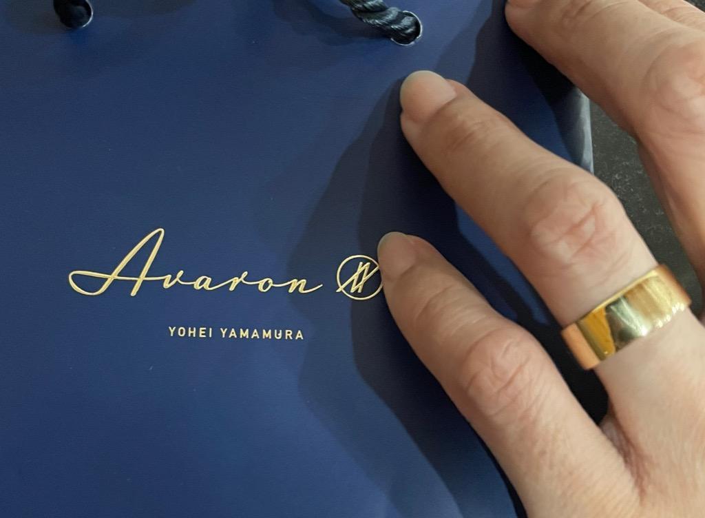 Avaron 平打ち ワイド リング 指輪 ゴールド レディース K10 K18