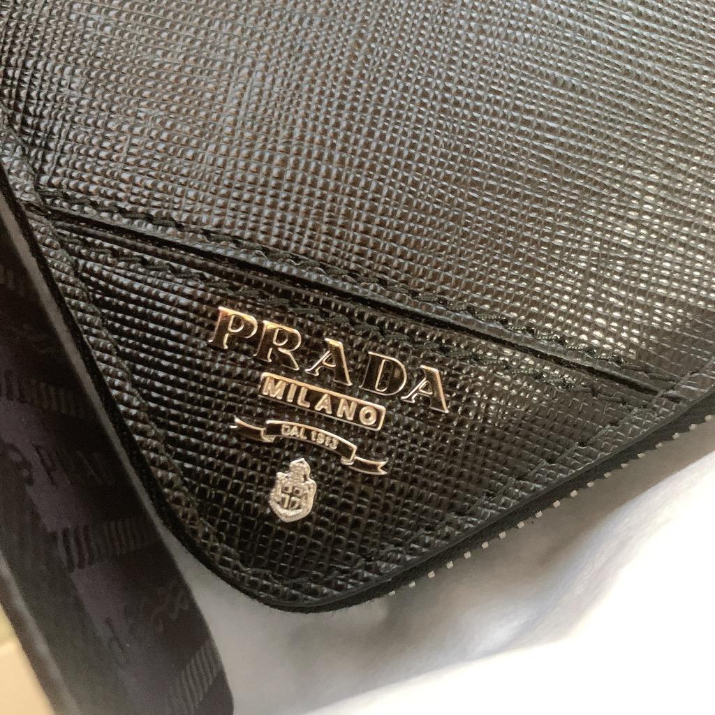 「P10％還元 11/22 10時まで」プラダ 財布 長財布 サフィアーノ メンズ PRADA 2ML317 QME QHH 無地