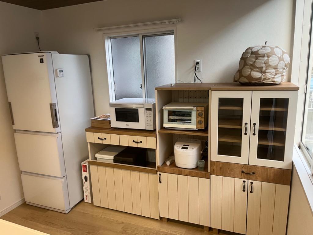 レンジ台 キッチン収納 扉付き 木製 フレンチカントリー ハイタイプ 