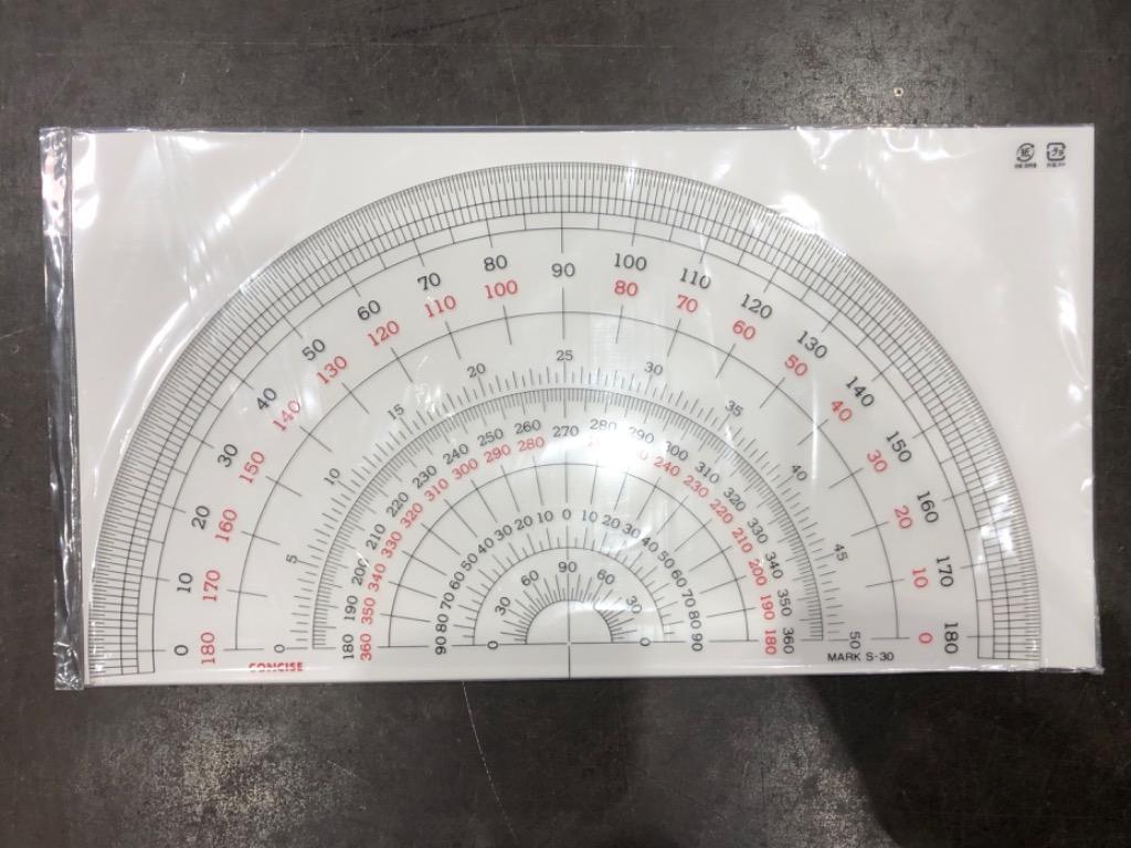 半円分度器 直径30cm S-30 180度 文具 事務用品 製図 学用品