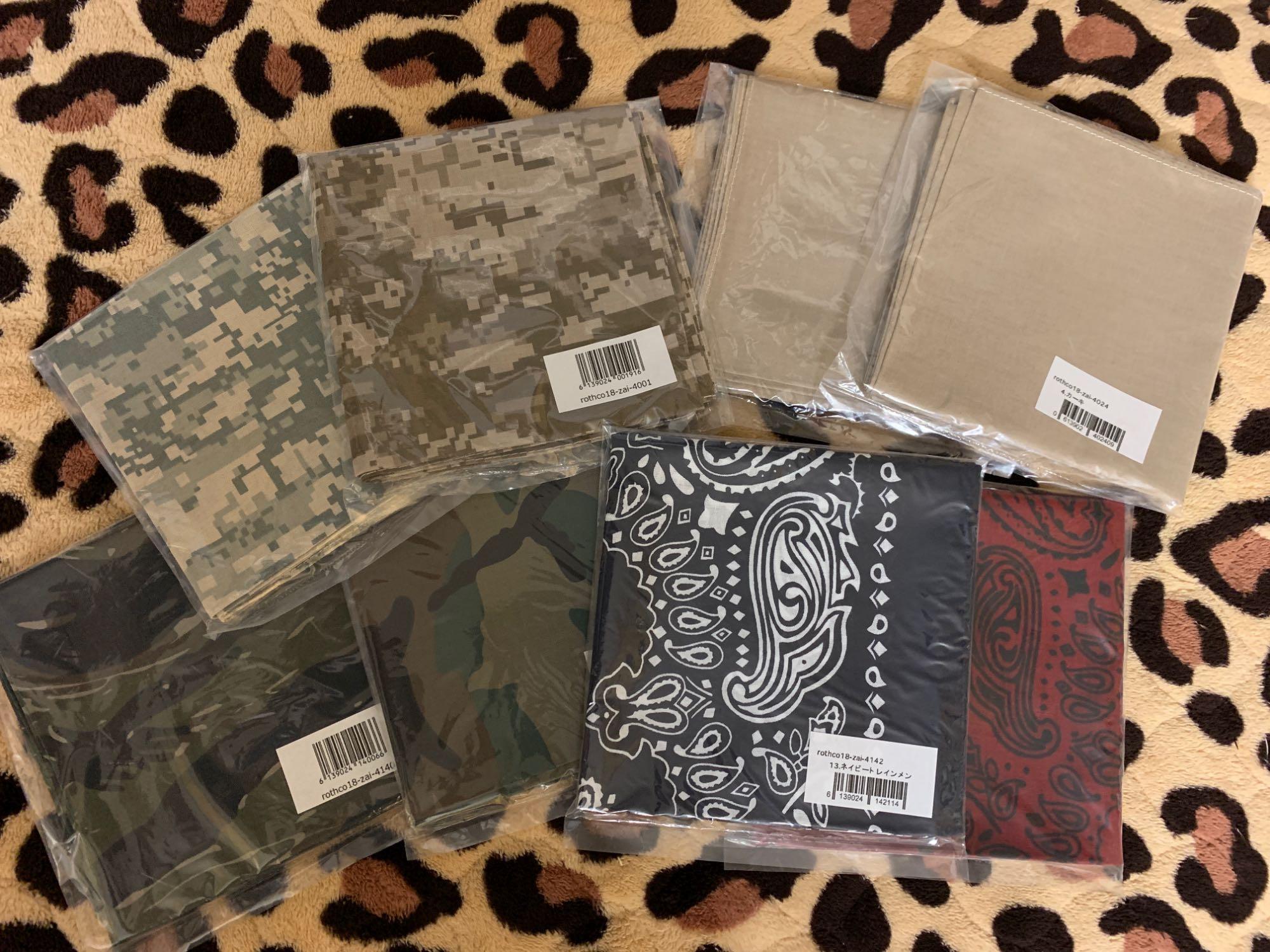 バンダナ 大判 ロスコ ROTHCO ペイズリー ファッション アウトドア 定番 正方形 ハンカチ ペイズリー柄バンダナ