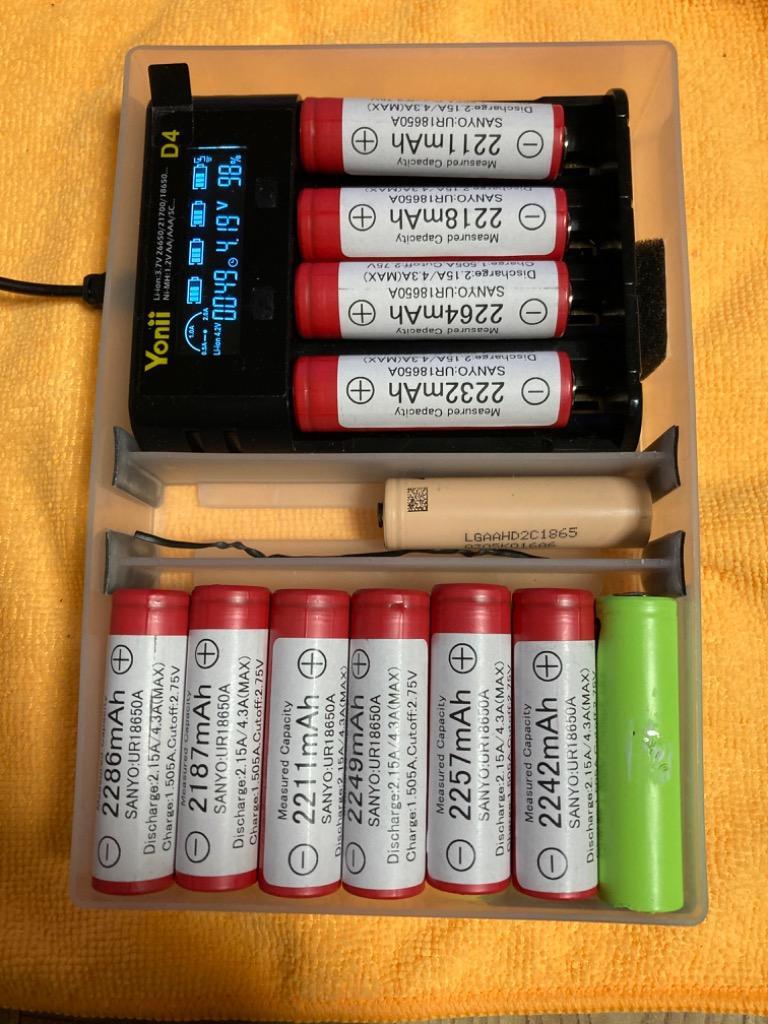 リチウムイオン電池 10本 UR18650A パナソニック（サンヨー）製 再生品