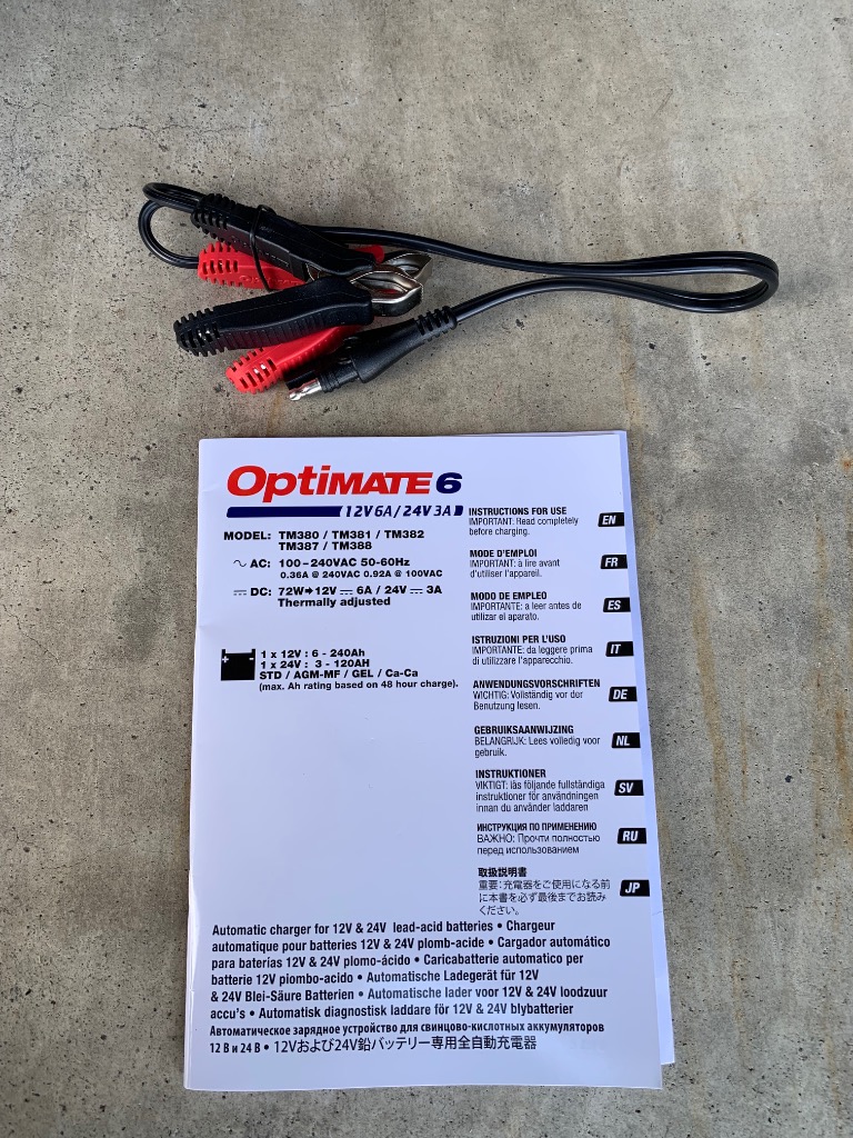 OptiMATE6 TM-387 オプティメイト6 セレクト 12V/24V バイク 車