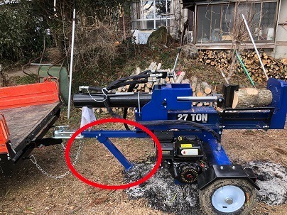 選べる3カラー 薪割り機 薪割機 ログスプリッター エンジン式