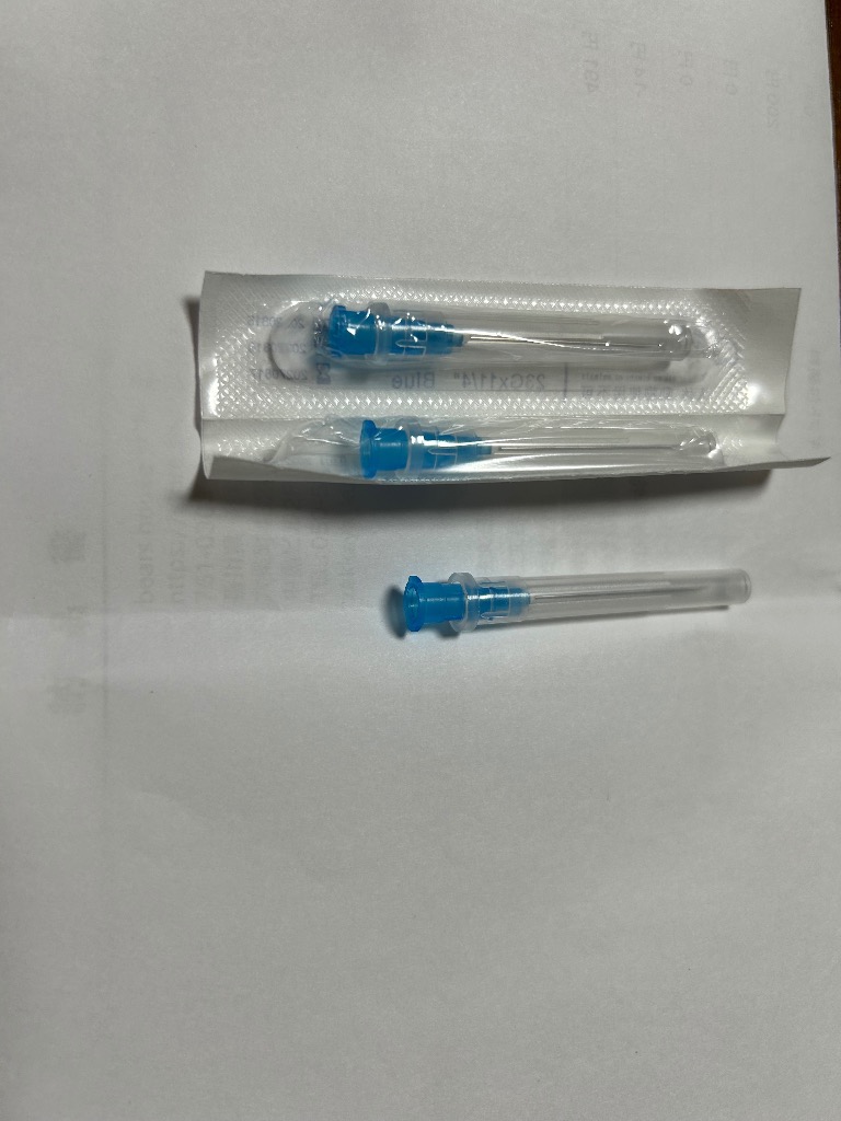 注射器の針 3個セット キャップ付き 23G ニードル 交換用 シリンジ