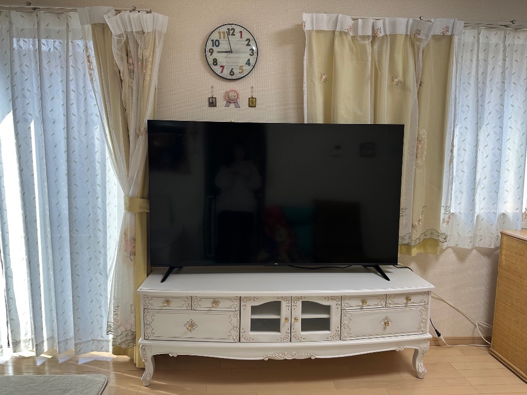 テレビ台 160 アンティークホワイト 完成品 木製 ローボード 白家具