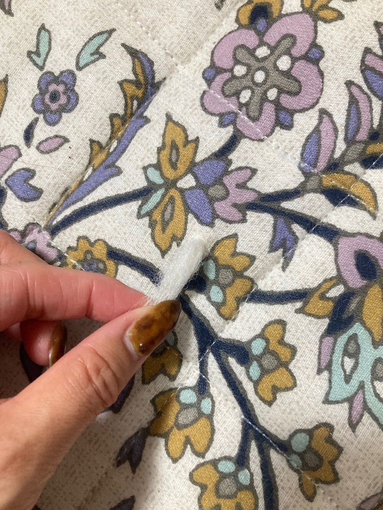 【新品・未使用】綿麻素材を使った2重ガーゼのキルトラグ 約190×190　２帖 綿麻素材を使った2重ガーゼのキルトラグ 約190×240 : ベルメゾン