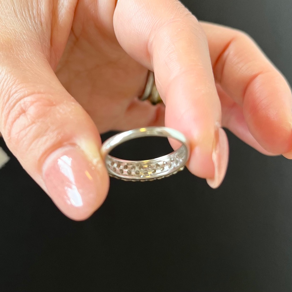 2.0ct ダイヤモンド プラチナ フルエタニティ リング 永遠 天然
