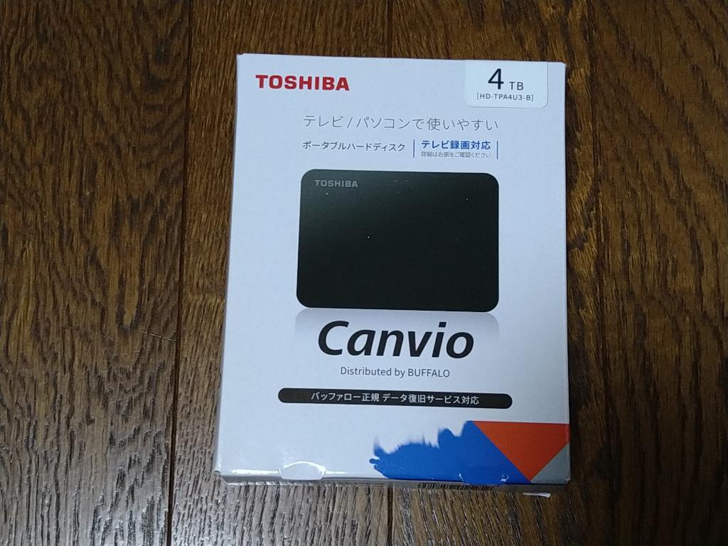 東芝 HD-TPA4U3-B 東芝製ポータブルHDD ブラック 4TB : ベスト電器