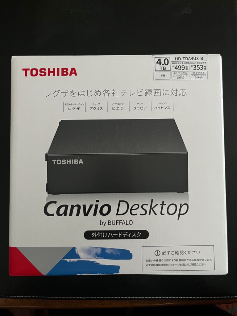 台数限定】Canvio HD-TDA4U3-B 外付けHDD 4TB ブラック : ベスト電器