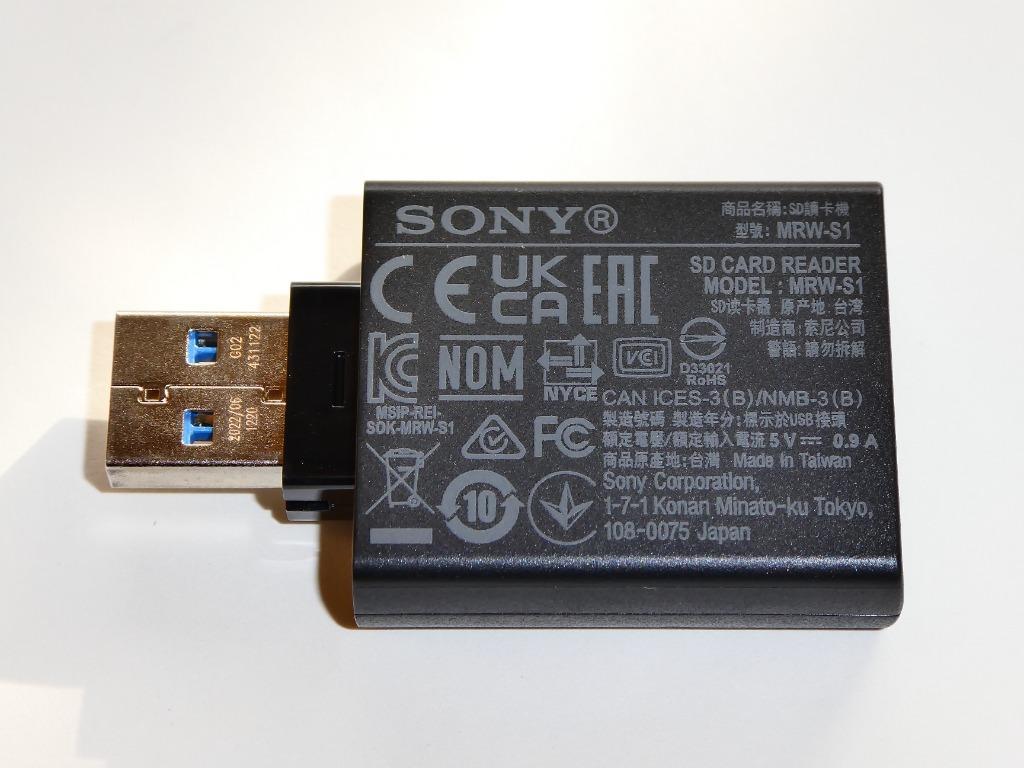 ソニー MRW-S1 UHS-II対応SDメモリーカードリーダー USB3.1 Gen1端子搭載