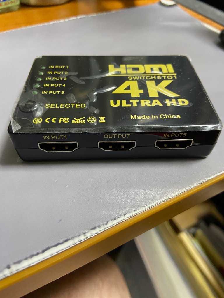 HDMIセレクター 5入力1出力 リモコン付き HDMI セレクター 5入力1出力 4K 2K FHD対応 3D映像対応 分配器