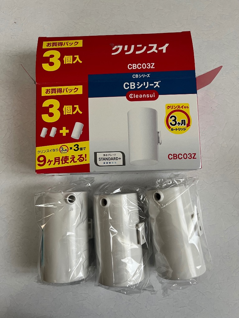 クリンスイ CBC03Z 3個入浄水器カートリッジ Amazon.co.jp: クリンスイ 浄水器 蛇口直結型 カートリッジ計3個