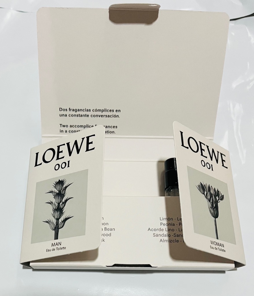 LOEWE ロエベ 001 マン EDT ＆ ウーマン EDT チューブサンプルセット