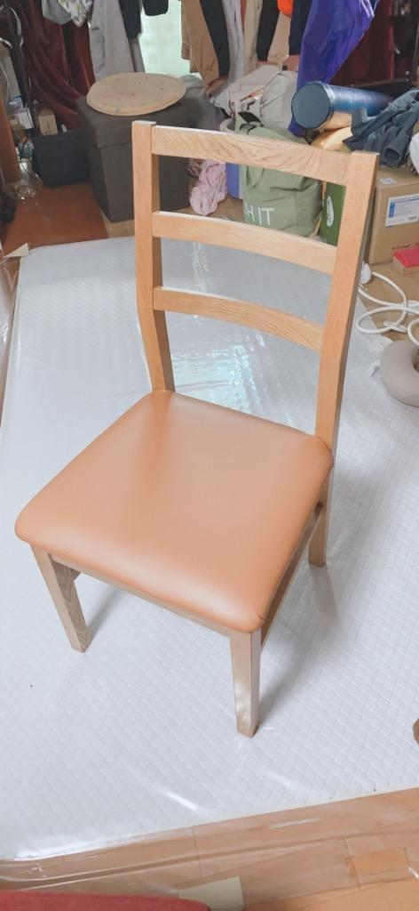 椅子の張り替え セット レザー 合皮 無地 4cm厚 4脚分 キット いす