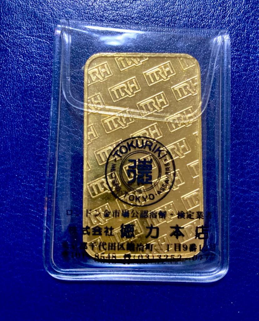 純金 インゴット 24金 徳力 50g 新品 K24 純正布袋付 ゴールド バー