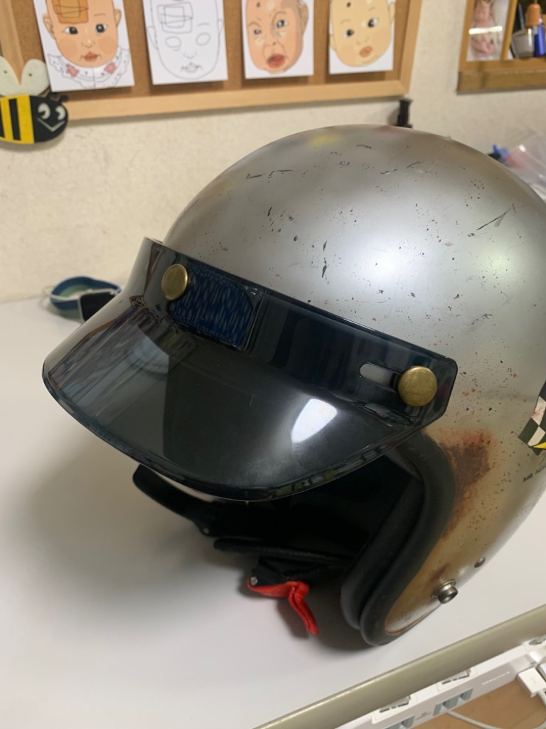 ヘルメットバイザー クリアグレー バイク ヘルメット バイザー