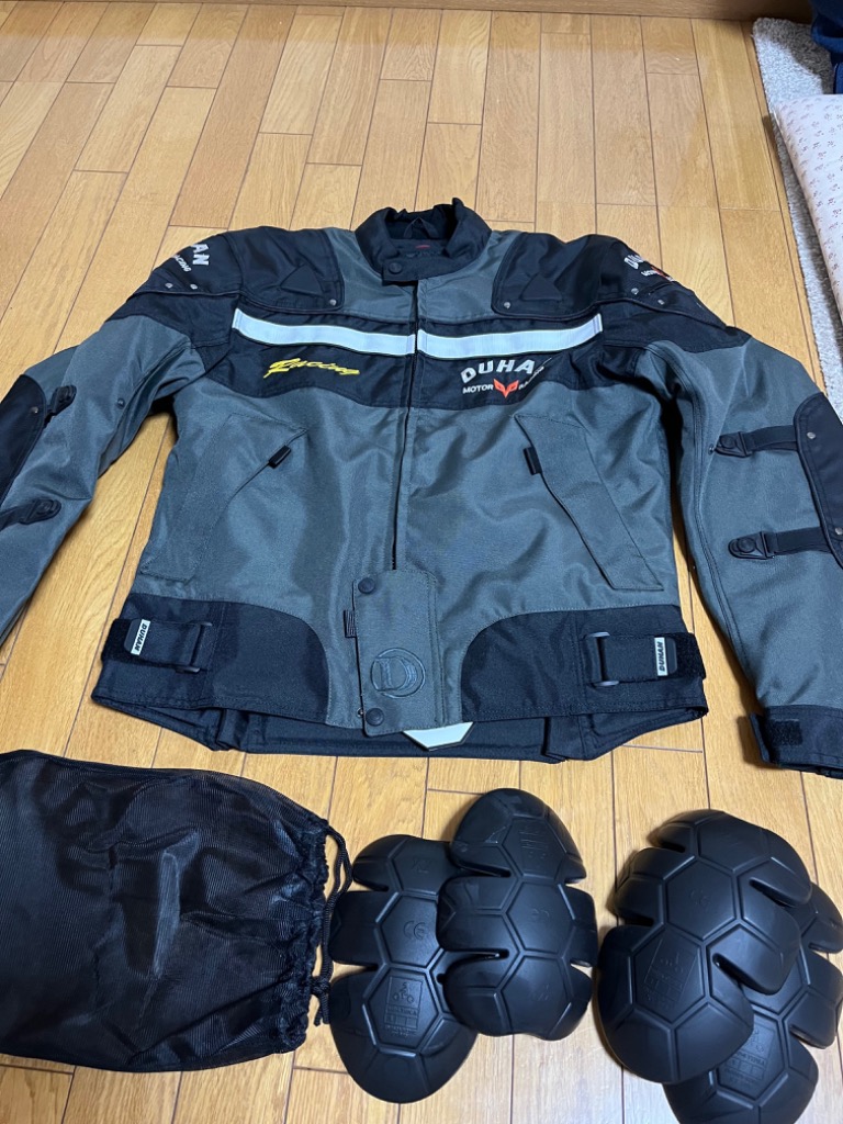DUHAN 3シーズン ライディングジャケット ダークグリーン 深緑 M