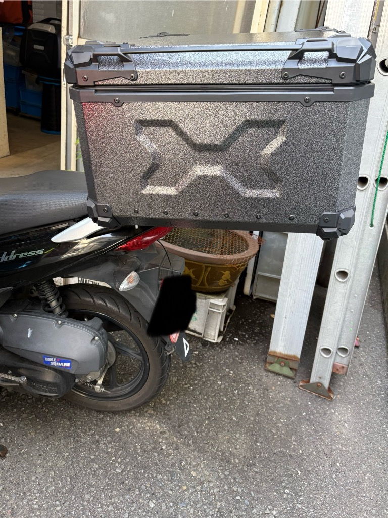バイクリアボックス 100L 鍵付き ブラック リアボックス DUHAN