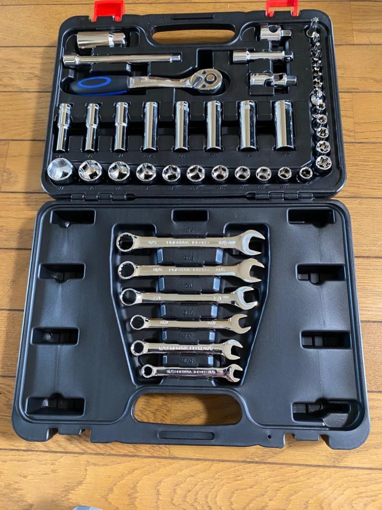 Moto Tools ハーレー用 インチ工具44pcsセット ソケット バイクパーツ 