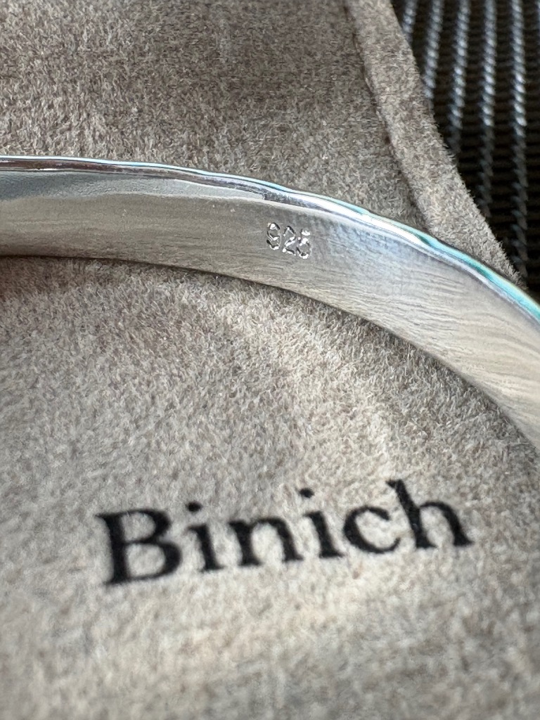 Binich（ビニッチ） 5mm 槌目 平打ち バングル メンズ シルバー925