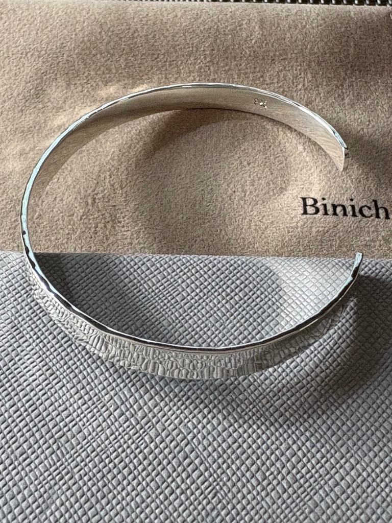 Binich（ビニッチ） ブレスレット メンズ シルバー925 槌目 平打ち