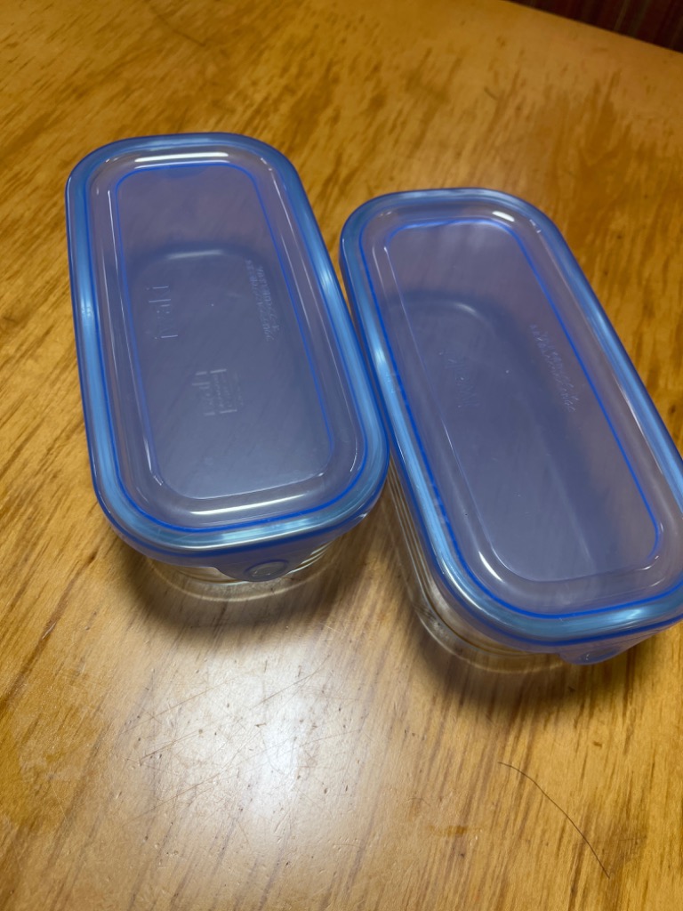 iwaki イワキ 耐熱ガラス 保存容器 バターケース アクアブルー