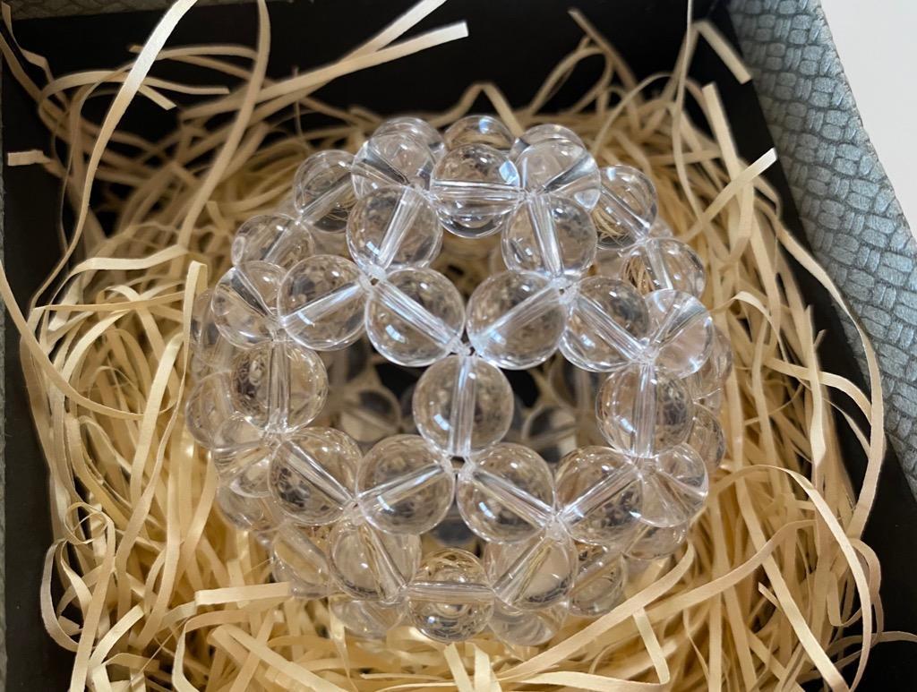 天然石 神聖幾何学 フラーレン 水晶 高品質 AAA 8mm バッキー