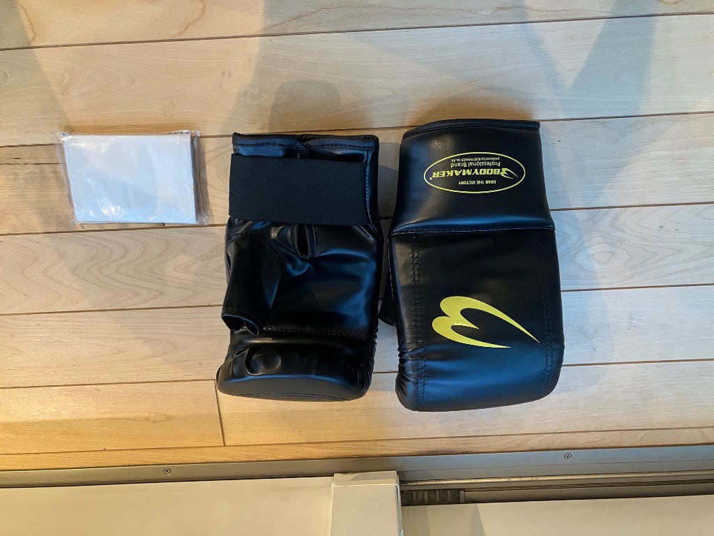 BODYMAKER ボクシンググローブとミットの セット フィットネスキックミット ブラック×ピンク 2個セット