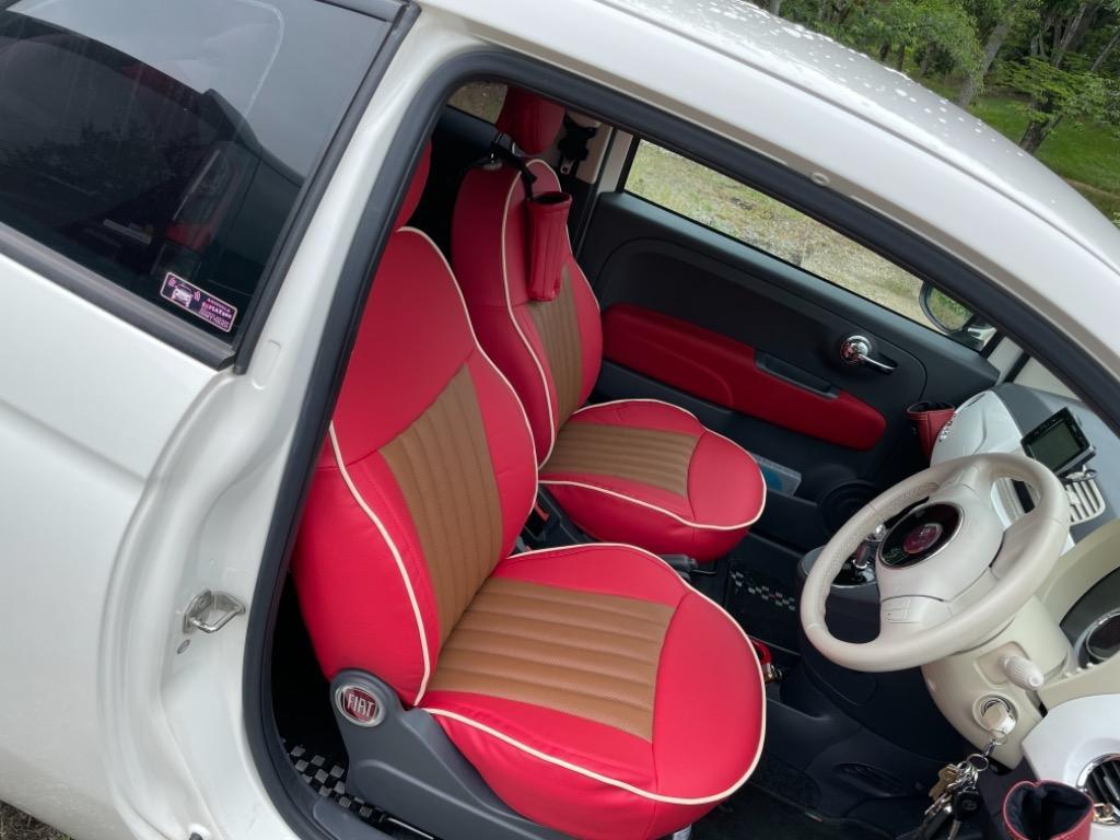 FIAT 500/500C フィアット シートカバー サローネ 本革パンチング 本革