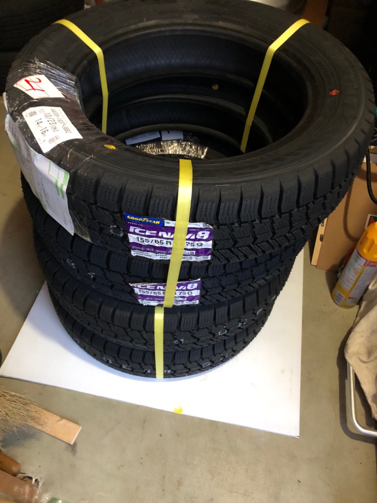 アイスナビ 2024年製 グッドイヤー ICE NAVI8 155/65R14 75Q 4本