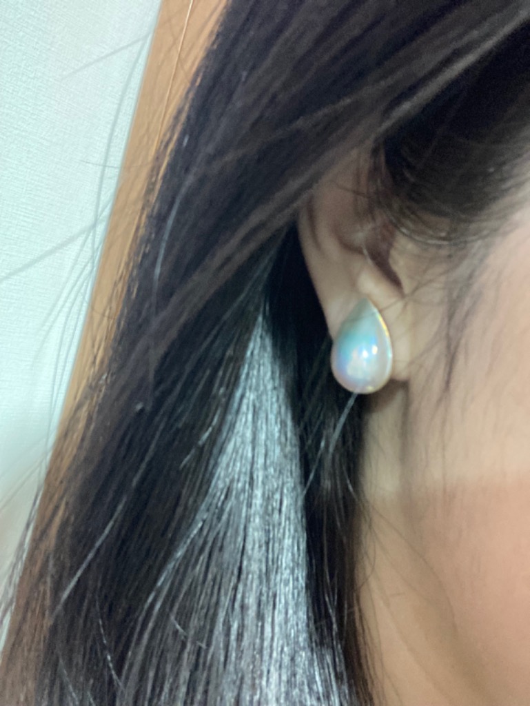 TASAKI タサキ マベパール イヤリング 19.3mm×12.7mm 750WG 新品 TASAKI タサキ マベパール イヤリング 19.3mm×12.7mm 750WG 新品