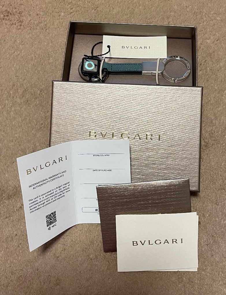 BVLGARI ブルガリ キーリング メンズ レディース レザー リング