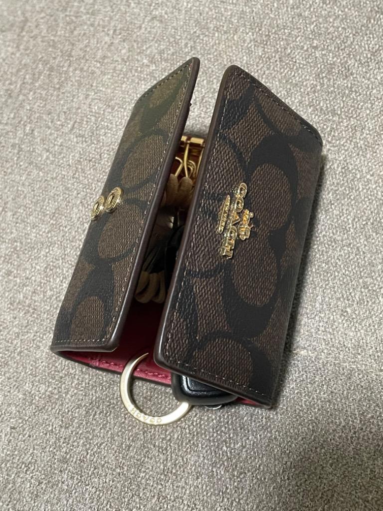 COACH コーチ レディース キーケース シグネチャー ブラウン