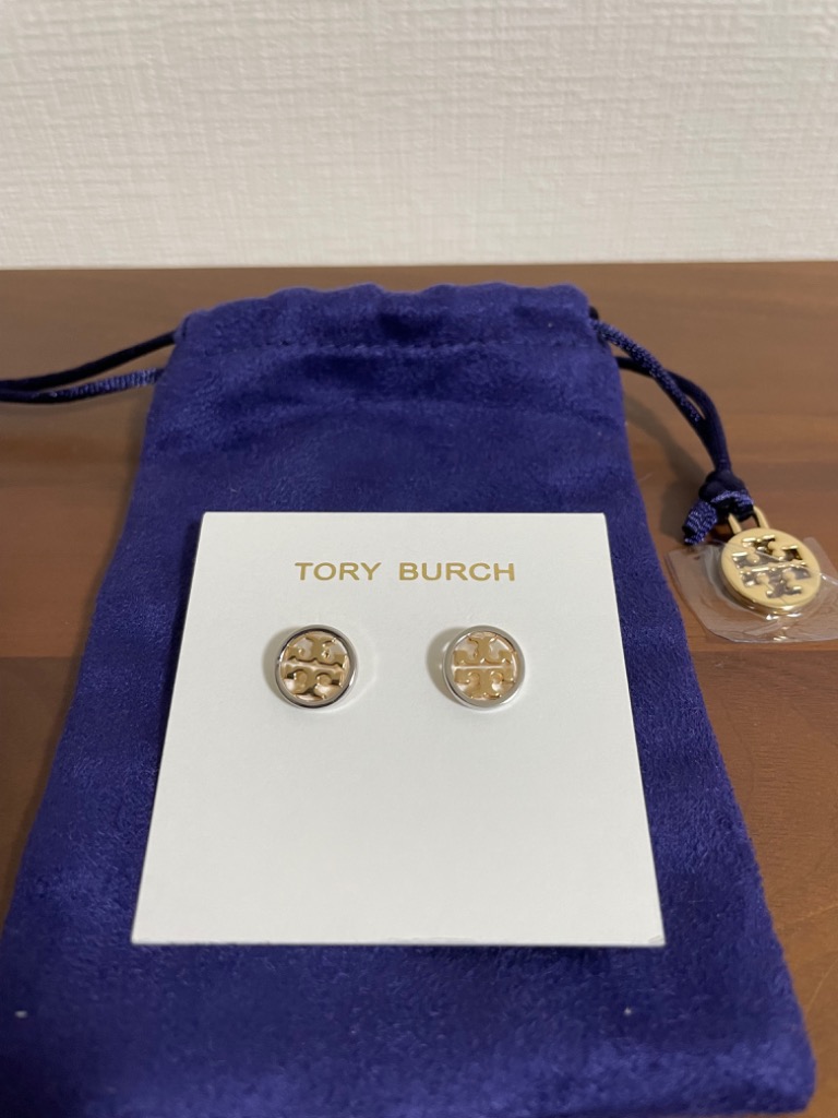 トリーバーチ ピアス TORY BURCH レディース ロゴ スタッド コンビ