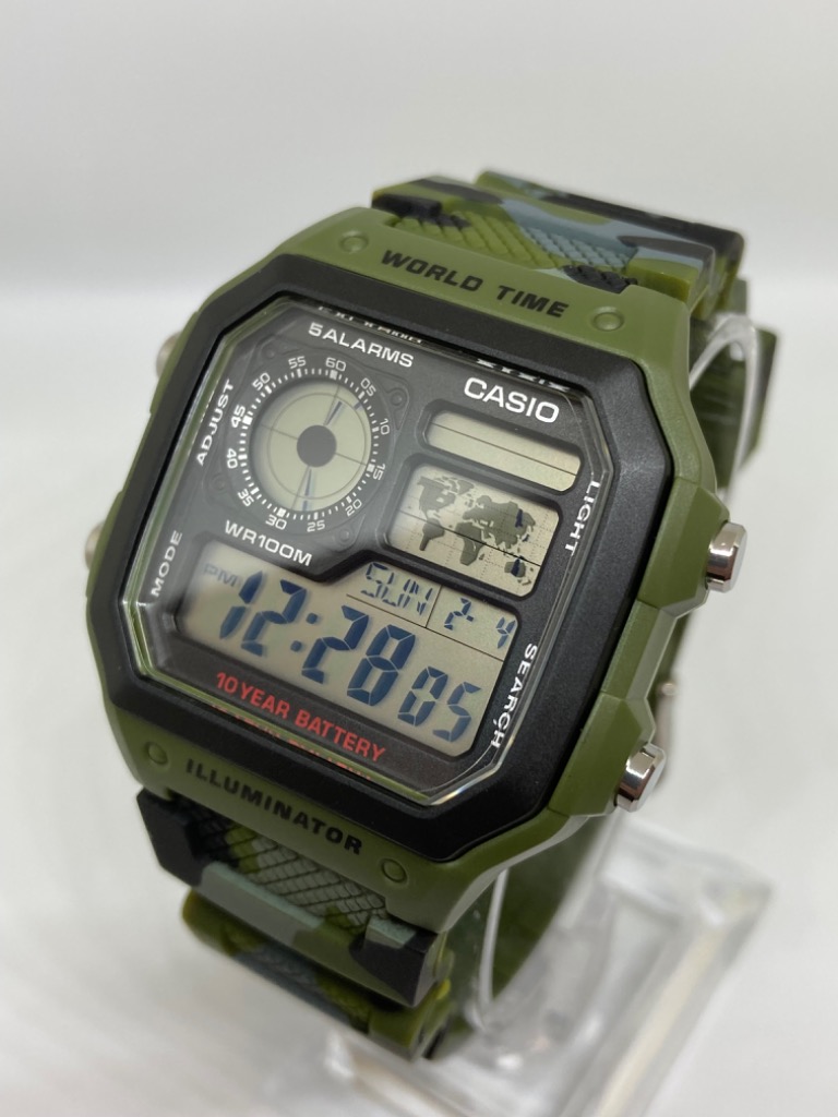 CASIO Standard カシオ スタンダード 世界地図表示ワールドタイム