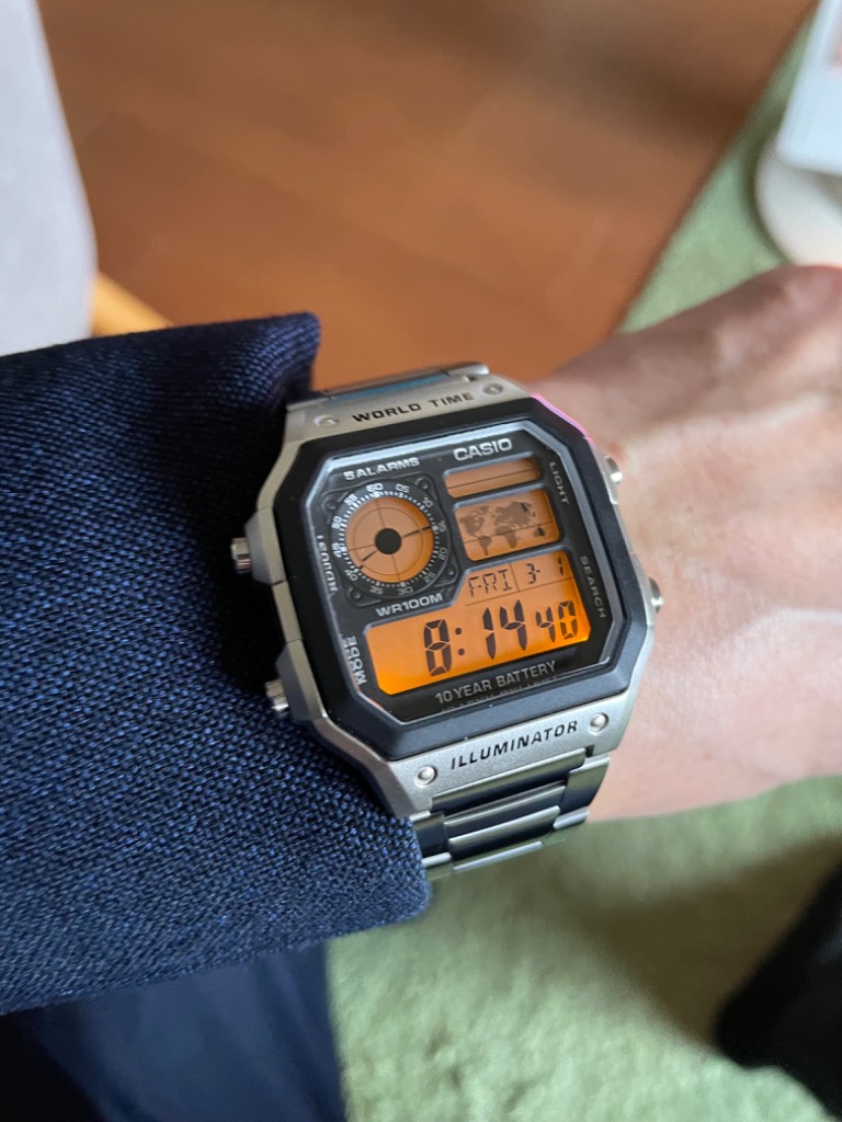 CASIO Standard カシオ スタンダード 世界地図表示ワールドタイム