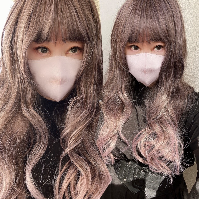 Brightlele ウィッグ ロング フルウィッグ 自然 ウルフ 外ハネ Brightlele ウィッグ ロング フルウィッグ 自然 ウルフ 外ハネ