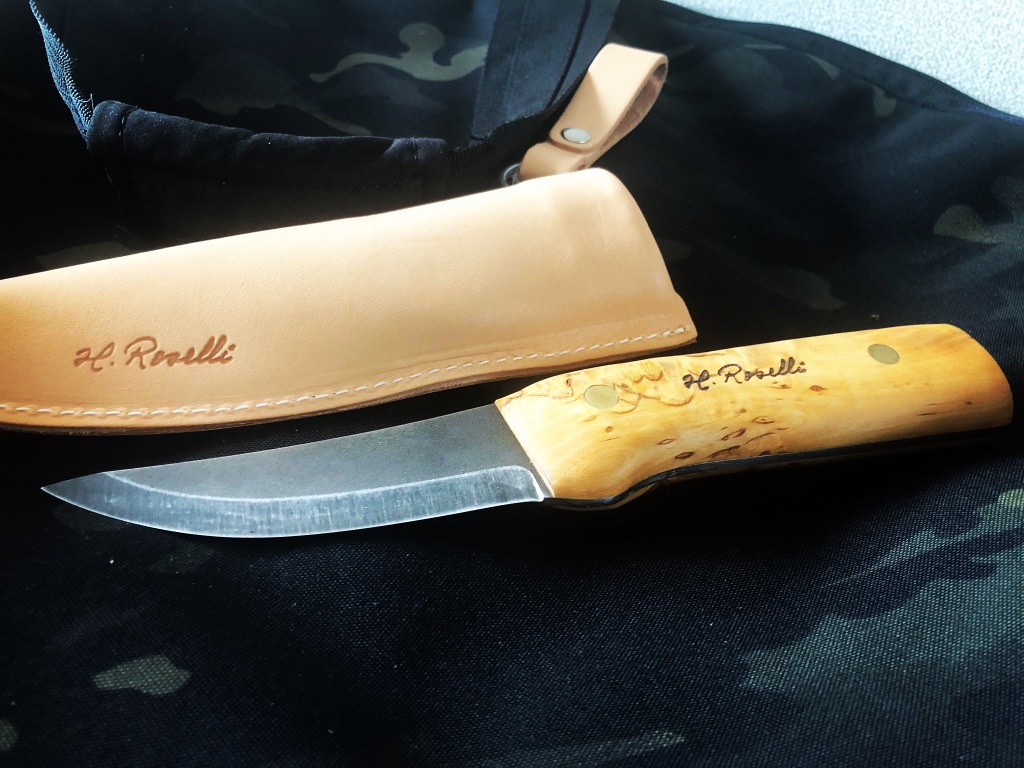 Roselli ロゼリ ハンターナイフ フルタングR100F 【カーボン鋼
