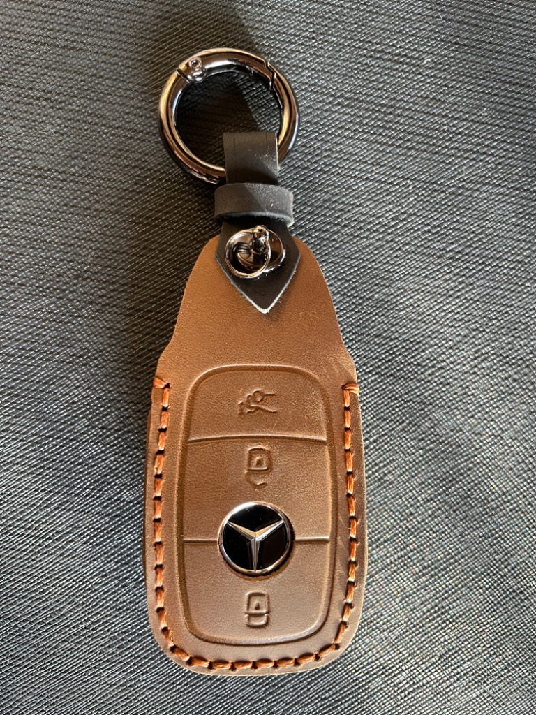 メルセデス.ベンツ レザーキーケース ブラウン Mercedes-Benz メルセデスベンツ benz 本革 キーケース キー