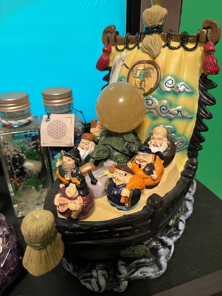 風水 宝船 七福神 置き物 パワーストーン インテリア グッズ