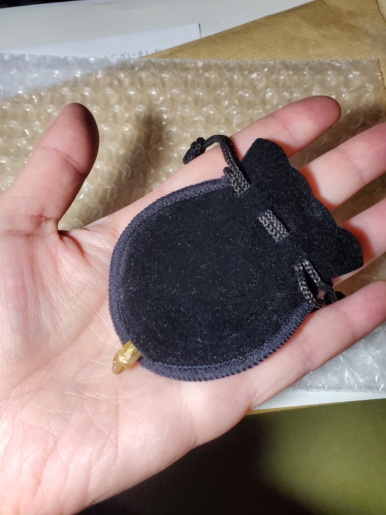 パワーストーン ルチルクォーツ 金を呼ぶ石 六芒星ポーチ付き