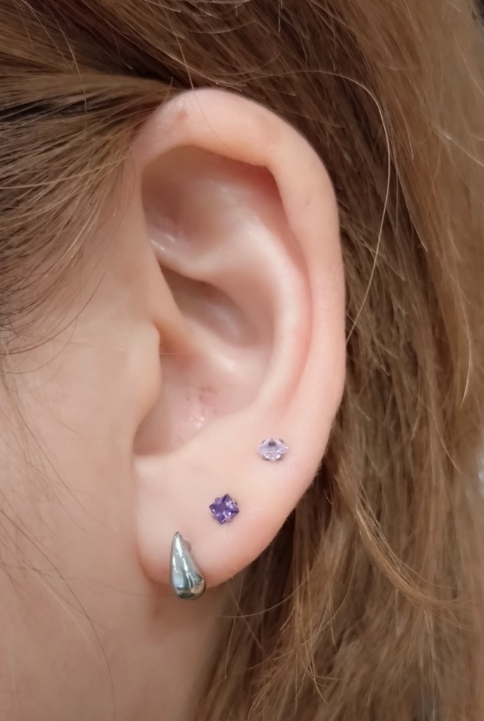 ピアス スクエア ステンレス CZ ニッケルフリー サージカル