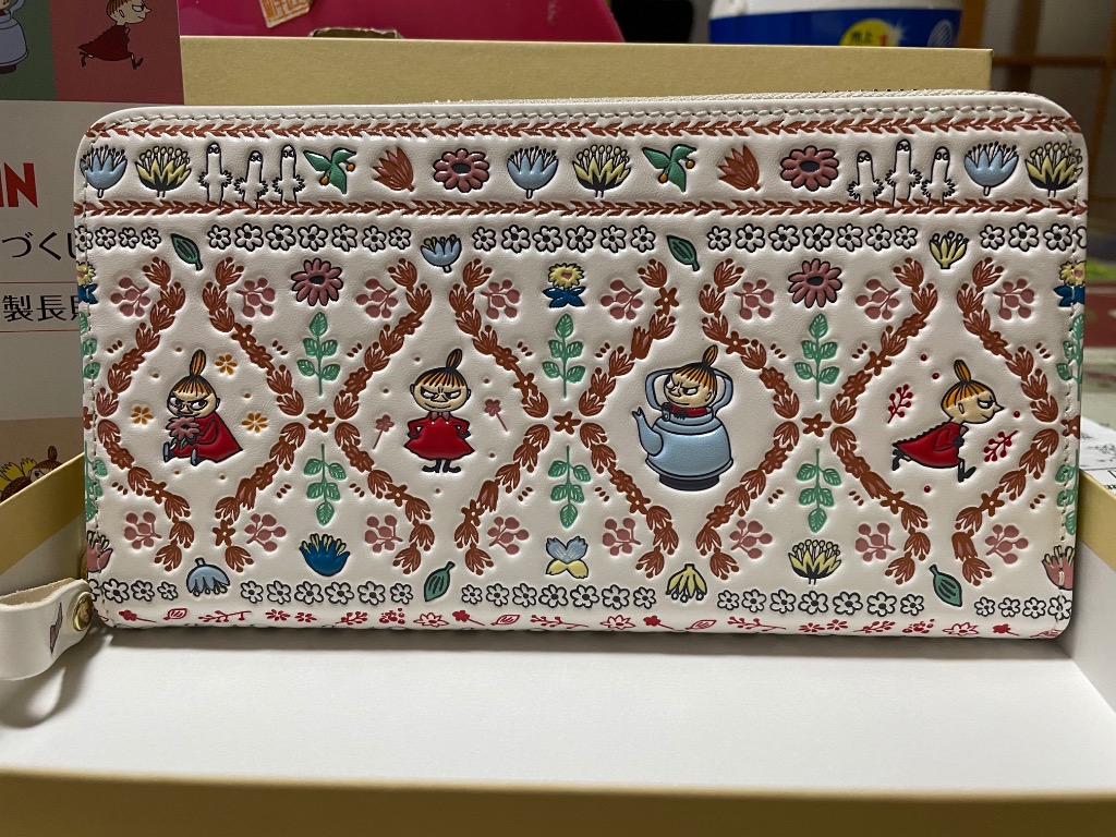 MOOMIN リトルミイ 花づくし 浅草文庫 牛革製長財布 ムーミン