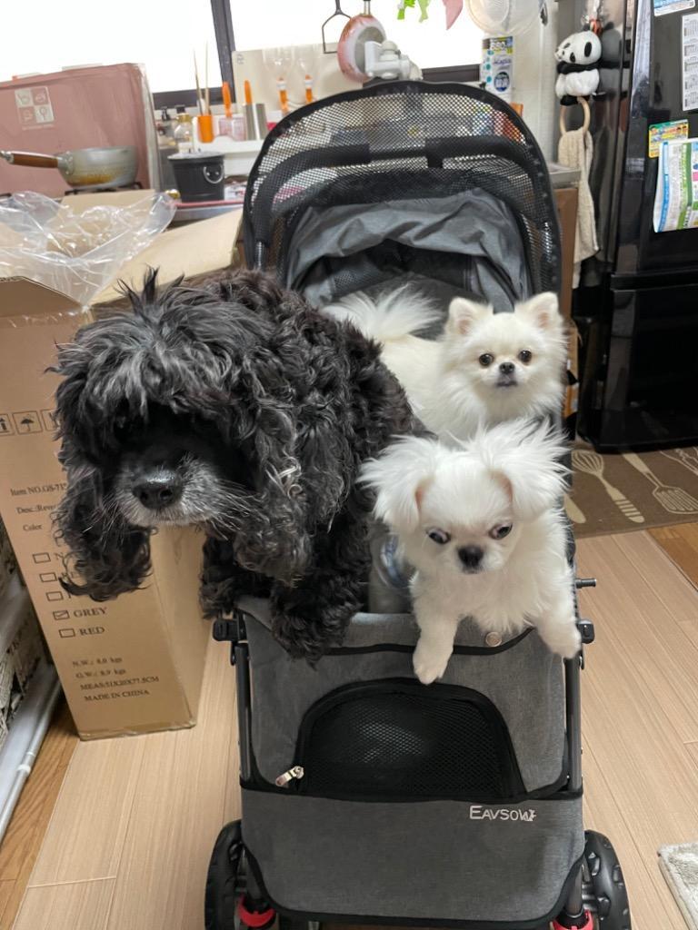 ペットカート 犬用ベビーカー 犬 カート 猫 バギー 猫犬兼用 3way 四輪 ...
