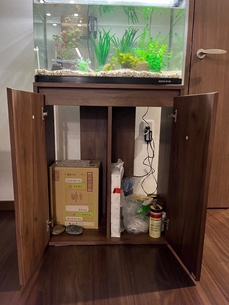 GEXアクアラックウッド幅60×奥行き30cm以下水槽用組立式水槽台600BR Amazon | GEX アクアラック ウッド 幅60×奥行き30cm以下水槽用