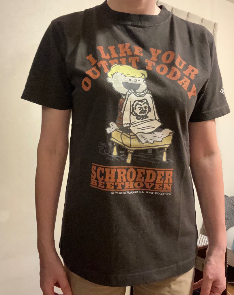 【Y2K】バックドロップ別注ヴィンテージ PEANUTS シュローダー Tシャツ SNOOPY（スヌーピー） シュローダー フレンズ 半袖 Tシャツ トップス