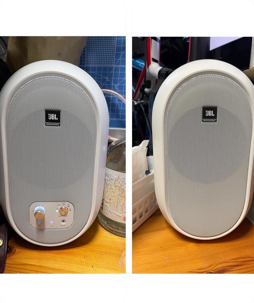 モニタースピーカー JBL PROFESSIONAL 104-BTW-Y3 パワードモニタースピーカー Bluetooth ホワイト 3年保証モデル  専用ケーブル 2m付